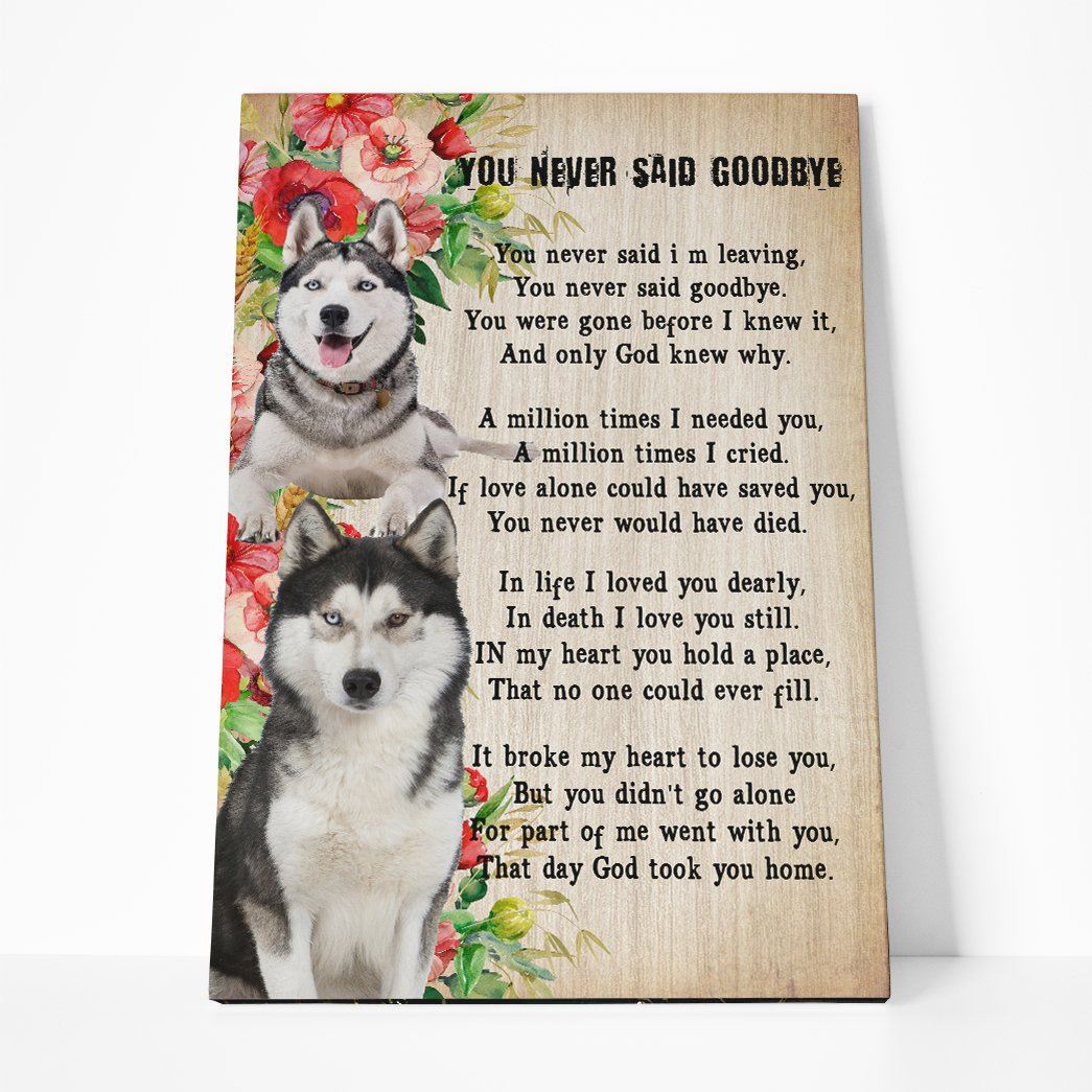 Gearhuman 3D You Never Say Goodbye Husky Canvas GK02027 Canvas 1 Piece Non Frame M