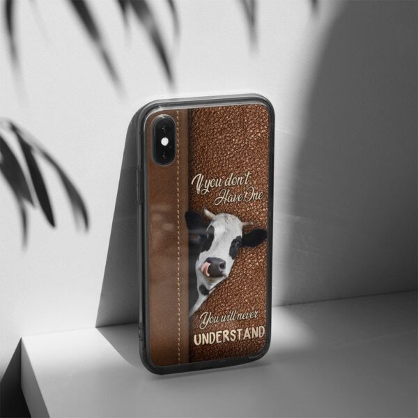 Gearhuman 3D You Will Never Understand Cow Phonecase GB08033 Glass Phone Case
