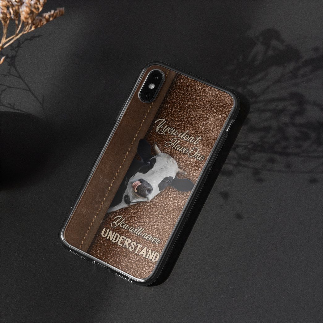 Gearhuman 3D You Will Never Understand Cow Phonecase GB08033 Glass Phone Case