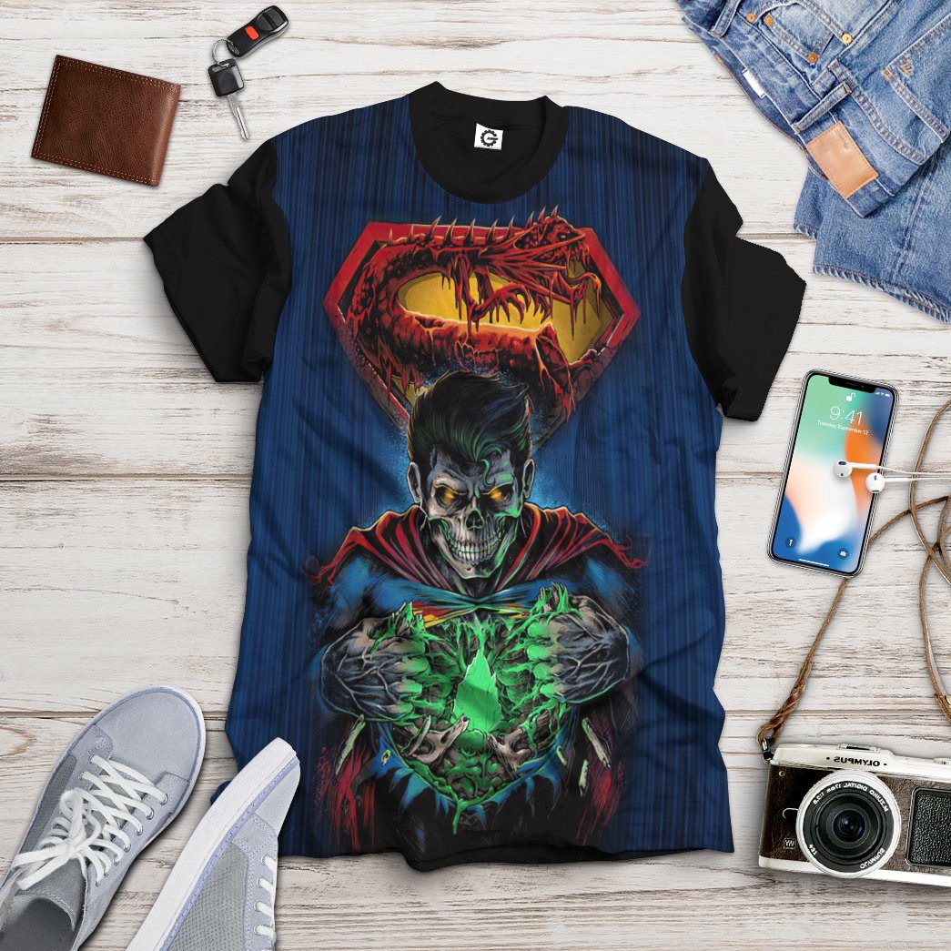 Gearhuman 3D Zombie Superman Custom Tshirt Apparel GW18092 3D T-shirt