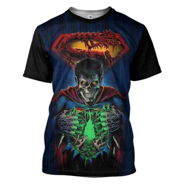 Gearhuman 3D Zombie Superman Custom Tshirt Apparel GW18092 3D T-shirt T-Shirt S 
