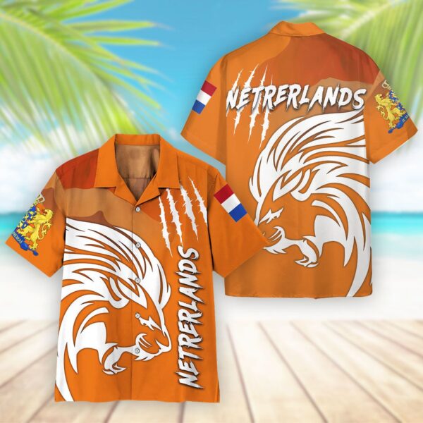 Gearhuman Euro 2020 Netherlands Supporter Hawaii Shirt ZK1406211 Short Sleeve Shirt 