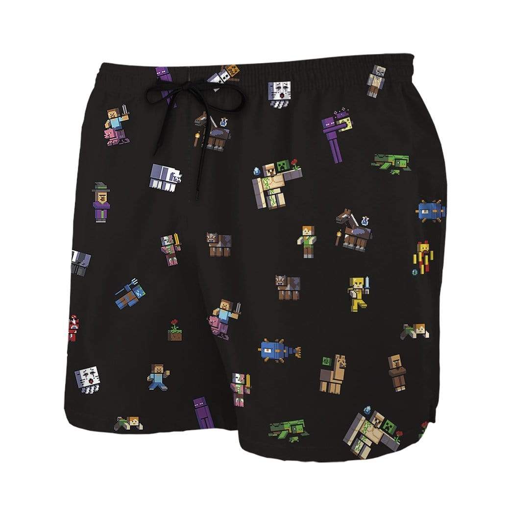 Gearhumans 2D Minecraft Characters Custom Beach Shorts GS100613 Men Shorts