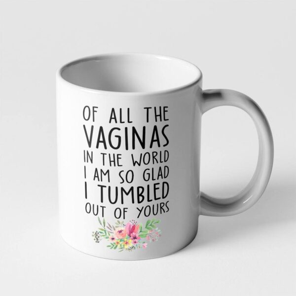 Gearhumans 2D Of All The Vaginas In The World So Glad I Tumbled Out Of Yours Mug ZK1305214 Mug 11oz 