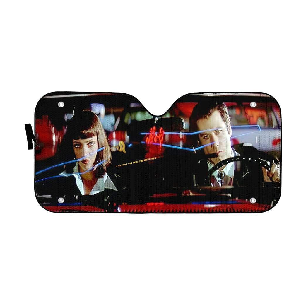 gearhumans 3D A Date With Vincent Vega Pulp Fiction Custom Auto Car SunShade GN300716 Auto Sunshade 57''x27.5''
