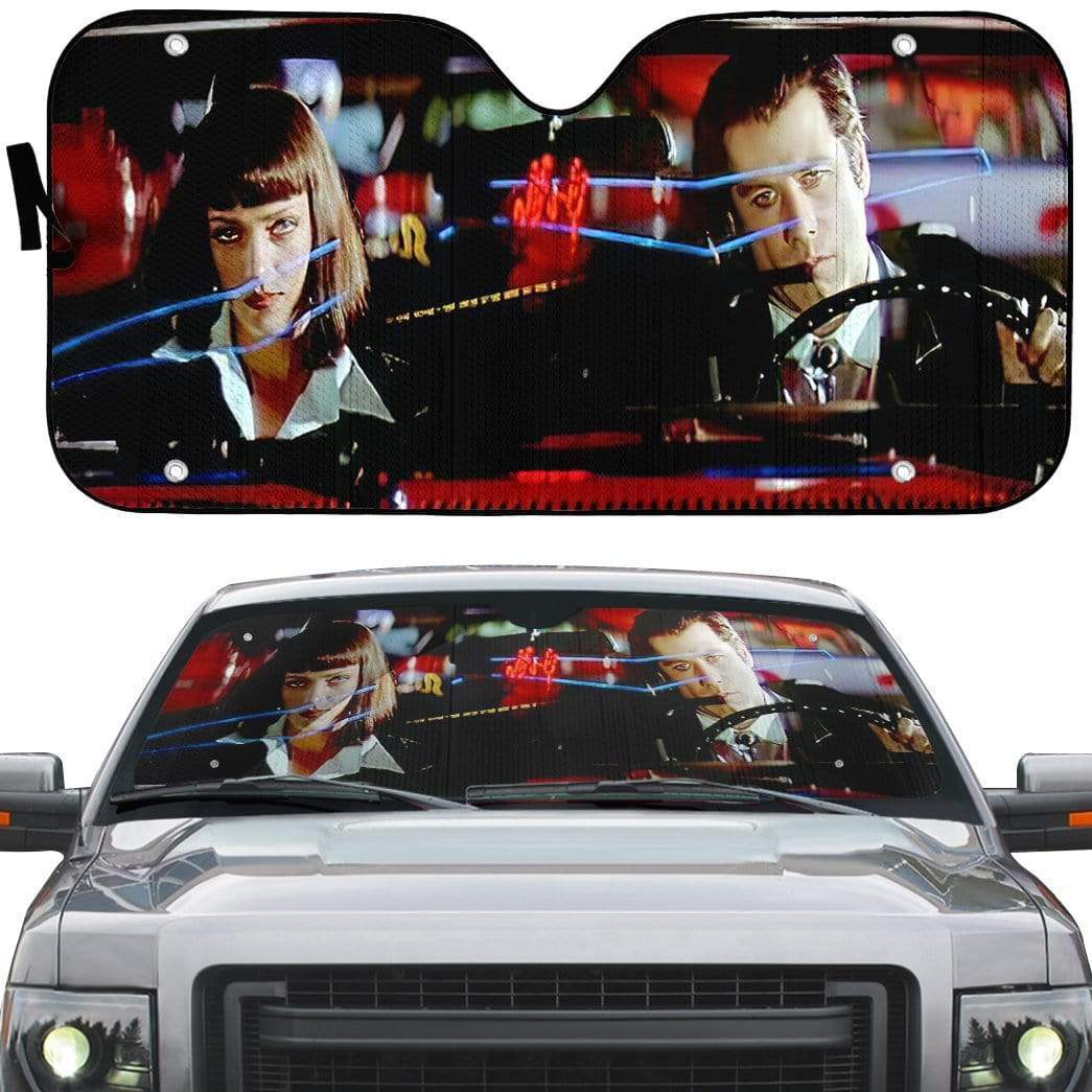 gearhumans 3D A Date With Vincent Vega Pulp Fiction Custom Auto Car SunShade GN300716 Auto Sunshade