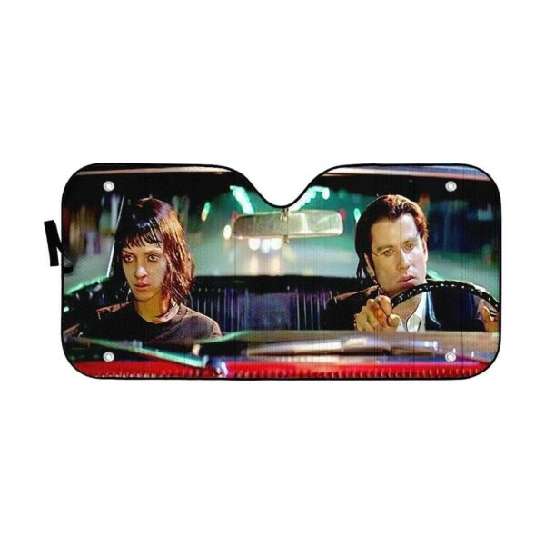 gearhumans 3D A Date With Vincent Vega Pulp Fiction Custom Auto Car SunShade GN300717 Auto Sunshade 57''x27.5''
