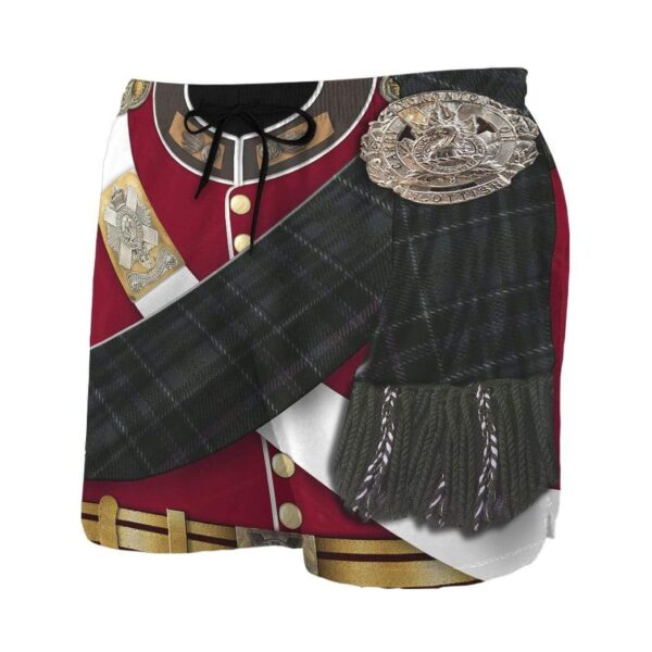 Gearhumans 3D A Scottish Uniform Of A Lieutenant Custom Beach Shorts Swim Trunks GV100719 Men Shorts