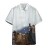 Gearhumans 3D Abe Lincoln Riding a Grizzly Bear Custom Short Sleeve Shirt GW3006214 Hawai Shirt Hawai Shirt S