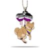 Gearhumans 3D ACE Pride Shiba Inu Fly With Balloons Custom Car Hanging GS25052119 Car Hanging Car Hanging/1 Pack