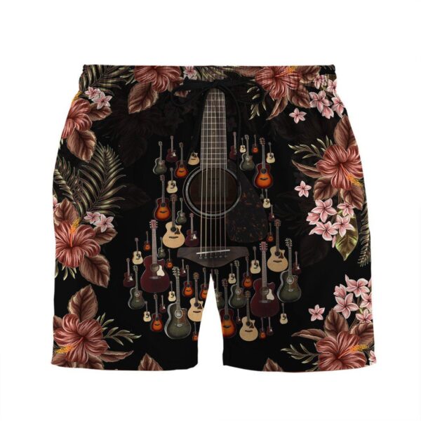 Gearhumans 3D Acoustic Guitar Hawaii Custom Beach Shorts Swim Trunks GS14052127 Men Shorts Men Shorts S
