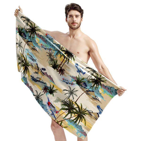 Gearhumans 3D Aircraft Beach Towel ZK1905213 Towel 