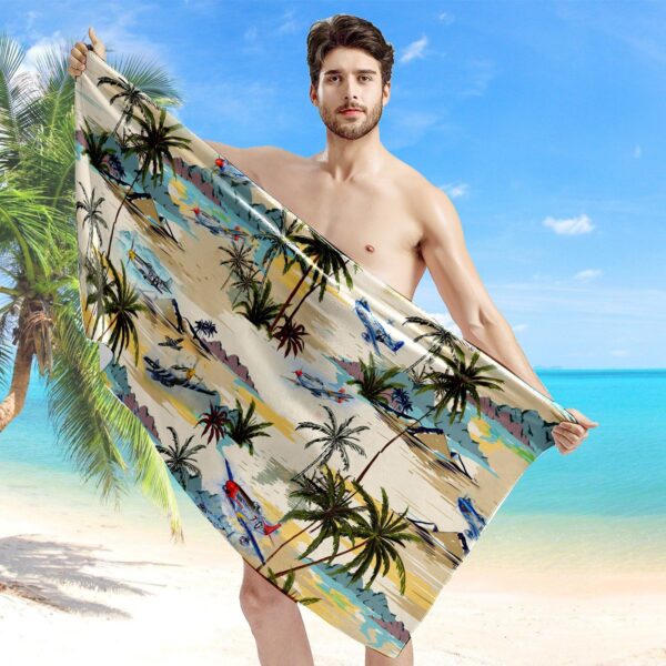 Gearhumans 3D Aircraft Beach Towel ZK1905213 Towel 