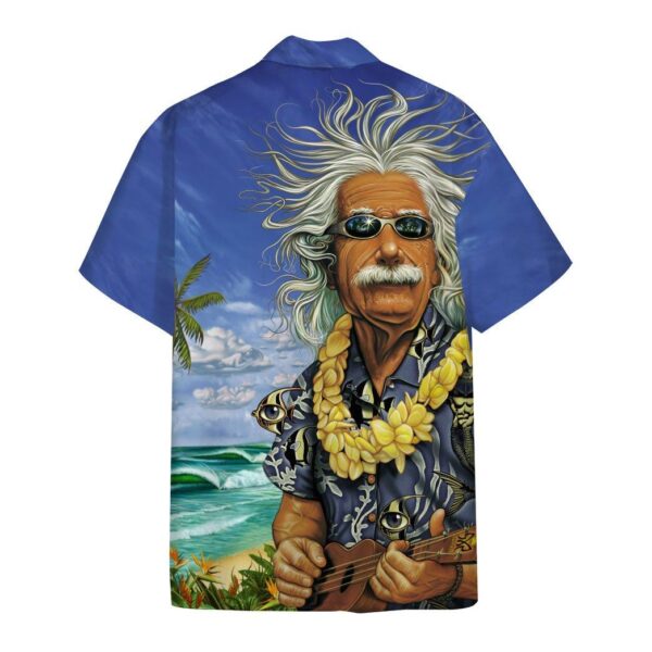 Gearhumans 3D Albert Einstein Chilling On The Beach Custom Hawaii Shirt GO30062113 Hawai Shirt