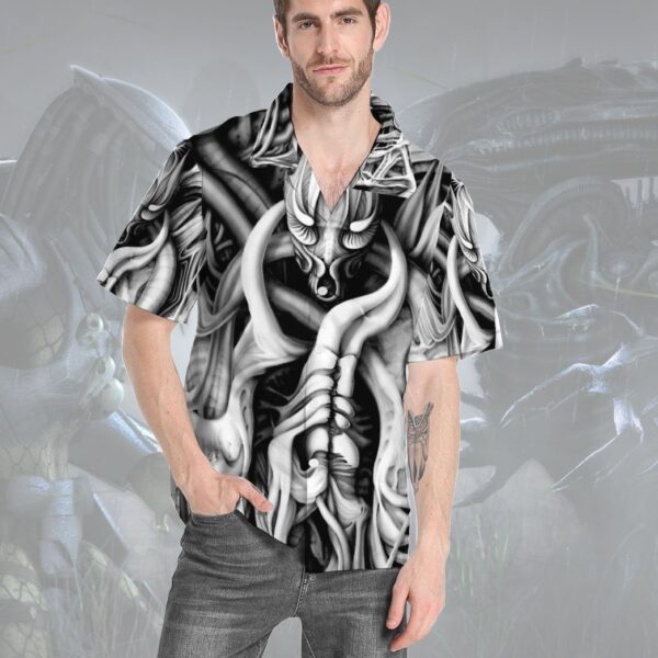 Gearhumans 3D Alien Predator Custom Hawaii Shirt GO30062117 Hawai Shirt
