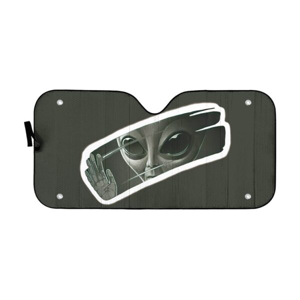 Gearhumans 3D Alien Take A Look To The Mirror Custom Sunshade GO14052110 Auto Sunshade 57''x27.5'' 