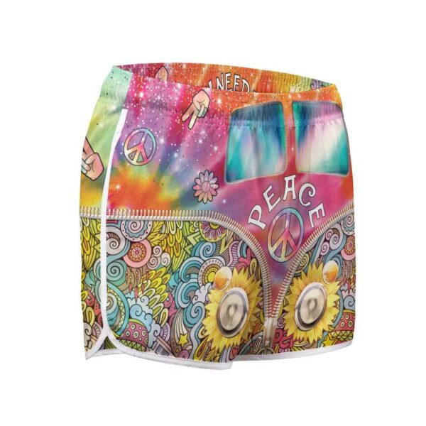 Gearhumans 3D All You Need Is love Hippie Custom womens Beach Shorts Swim trunks GS28079 Women Shorts