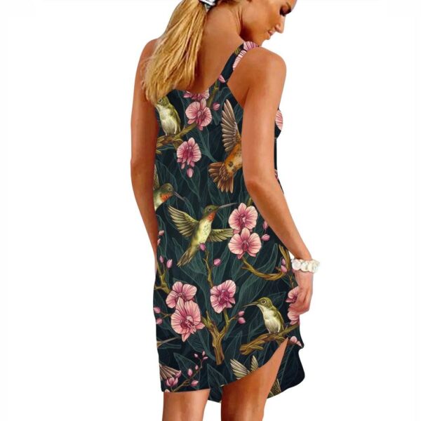 Gearhumans 3D Amazing Hummingbirds Custom Sleeveless Beach Dress GS02062130 Beach Dress