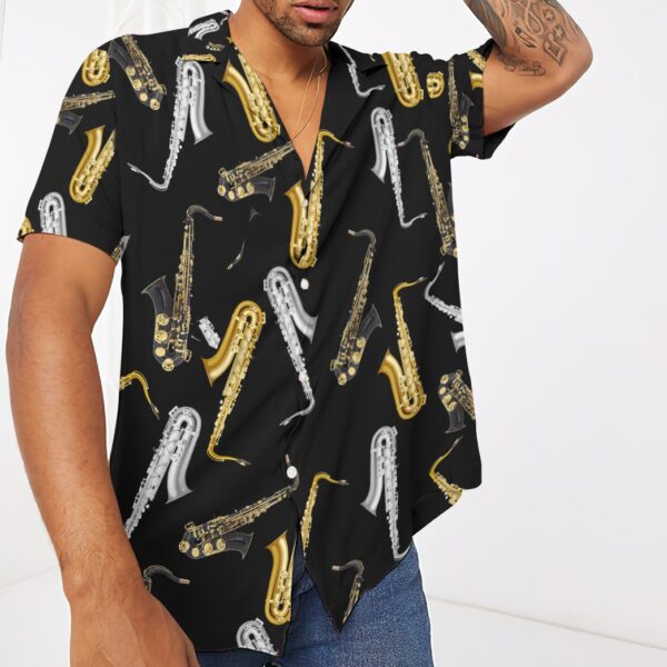 Gearhumans 3D Amazing Saxophone Custom Hawaii Shirt GO18052120 Hawai Shirt 