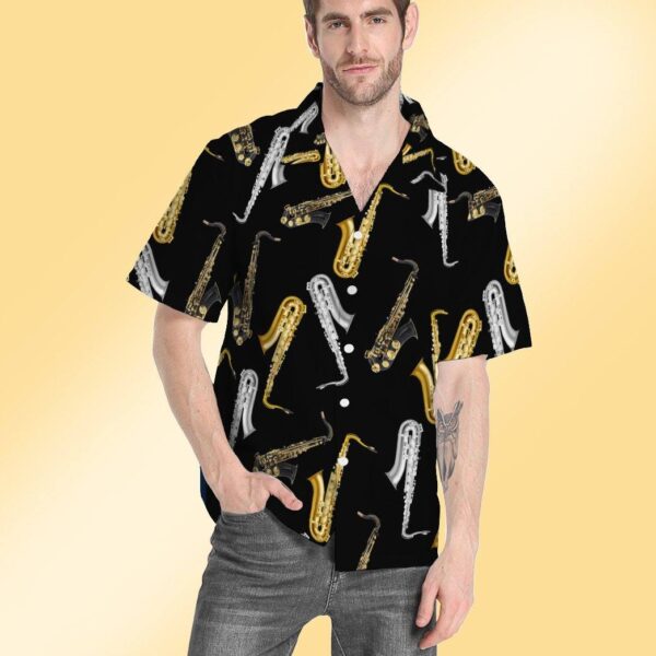 Gearhumans 3D Amazing Saxophone Custom Hawaii Shirt GO18052120 Hawai Shirt 