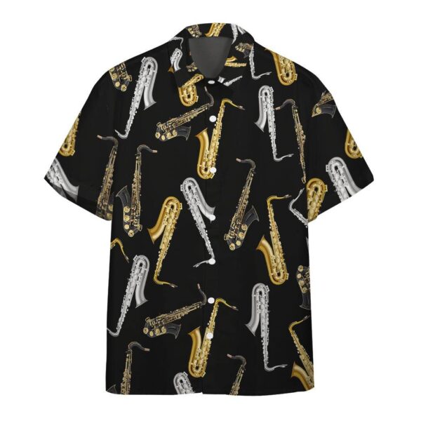 Gearhumans 3D Amazing Saxophone Custom Hawaii Shirt GO18052120 Hawai Shirt Short Sleeve Shirt S 