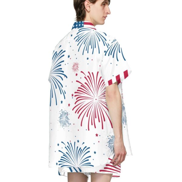 Gearhumans 3D America Independence Day Flamingo Custom Short Sleeve Shirt GW2306218 Hawai Shirt 