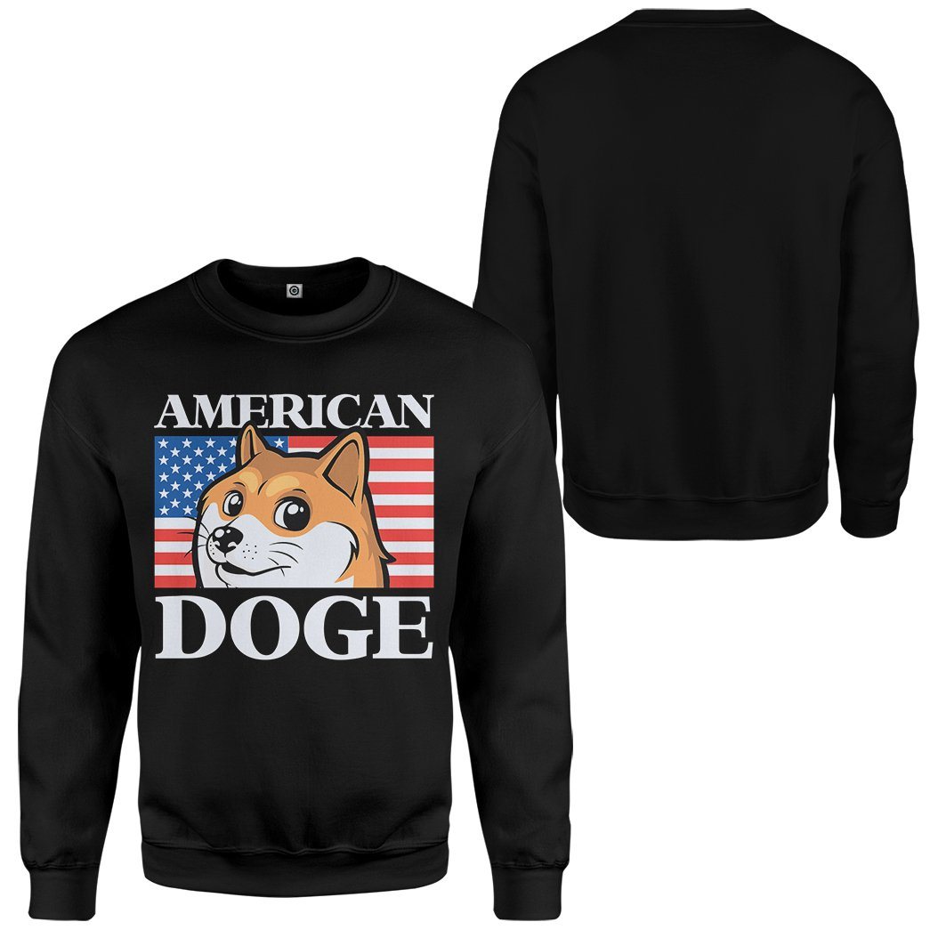 Gearhumans 3D American Doge Custom Tshirt Hoodie Apparel GO24052108 3D Apparel