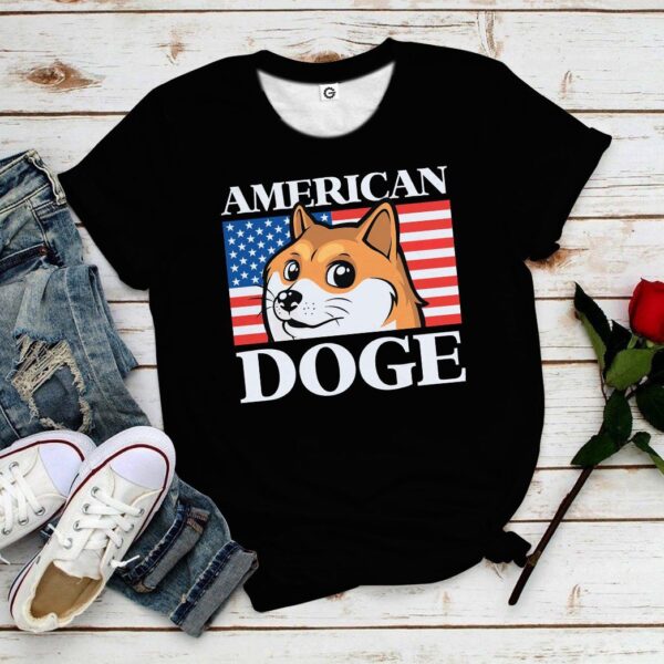 Gearhumans 3D American Doge Custom Tshirt Hoodie Apparel GO24052108 3D Apparel