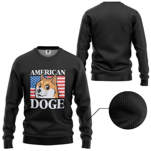 Gearhumans 3D American Doge Custom Tshirt Hoodie Apparel GO24052108 3D Apparel
