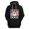 Gearhumans 3D American Doge Custom Tshirt Hoodie Apparel GO24052108 3D Apparel Hoodie S
