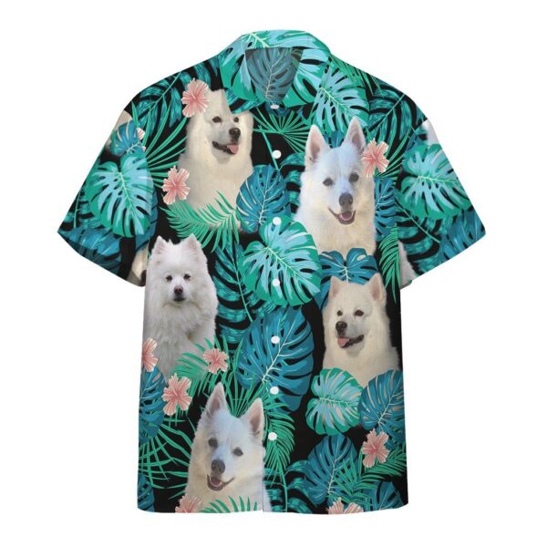 Gearhumans 3D American Eskimo Dog Summer Custom Short Sleeve Shirt GW1905215 Hawai Shirt Short Sleeve Shirt S 