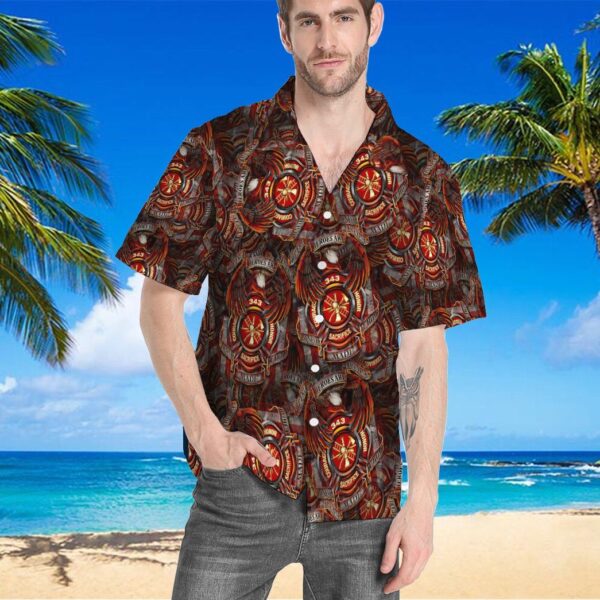 Gearhumans 3D American Firefighter Custom Hawaii Shirt GO10052128 Hawai Shirt 