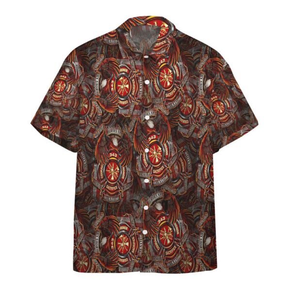 Gearhumans 3D American Firefighter Custom Hawaii Shirt GO10052128 Hawai Shirt Short Sleeve Shirt S 
