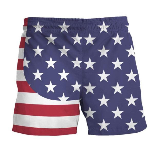Gearhumans 3D American Flag Beach Shorts Swim Trunks GV03061 Men Shorts