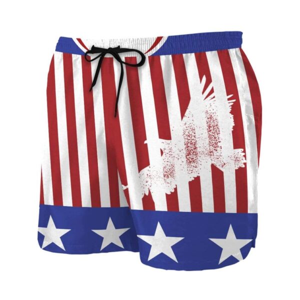 Gearhumans 3D American Flag Boxing Custom Beach Shorts Swim Trunks GW27055 Men Shorts