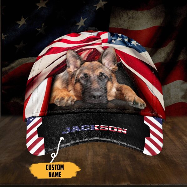 Gearhumans 3D American German Shepherd Custom Name Classic Cap GW050416 Cap