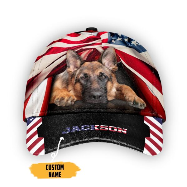 Gearhumans 3D American German Shepherd Custom Name Classic Cap GW050416 Cap Cap