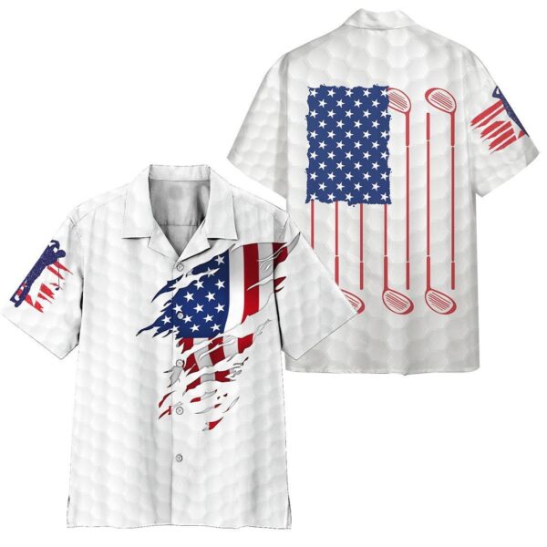 Gearhumans 3D American Golf Hawaii Shirt ZK0505212 Hawai Shirt