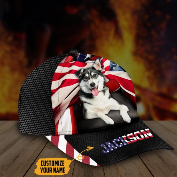Gearhumans 3D American Husky Dog Custom Name Classic Cap GW050420 Cap