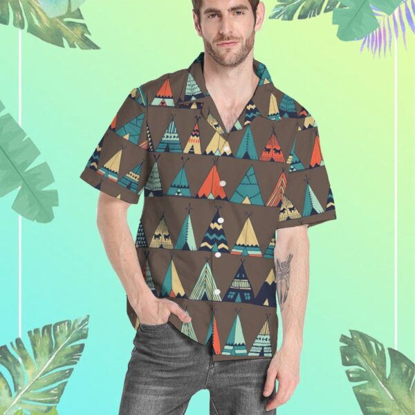 Gearhumans 3D American Native Tents Hawaii Shirt ZK17052110 Hawai Shirt