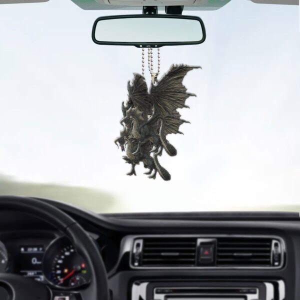 Gearhumans 3D Ancient Black Dragon Custom Car Hanging GW22068 Car Hanging