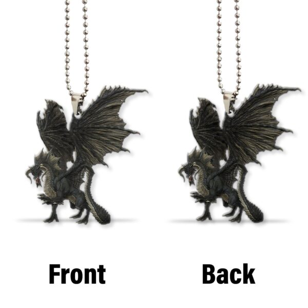 Gearhumans 3D Ancient Black Dragon Custom Car Hanging GW22068 Car Hanging