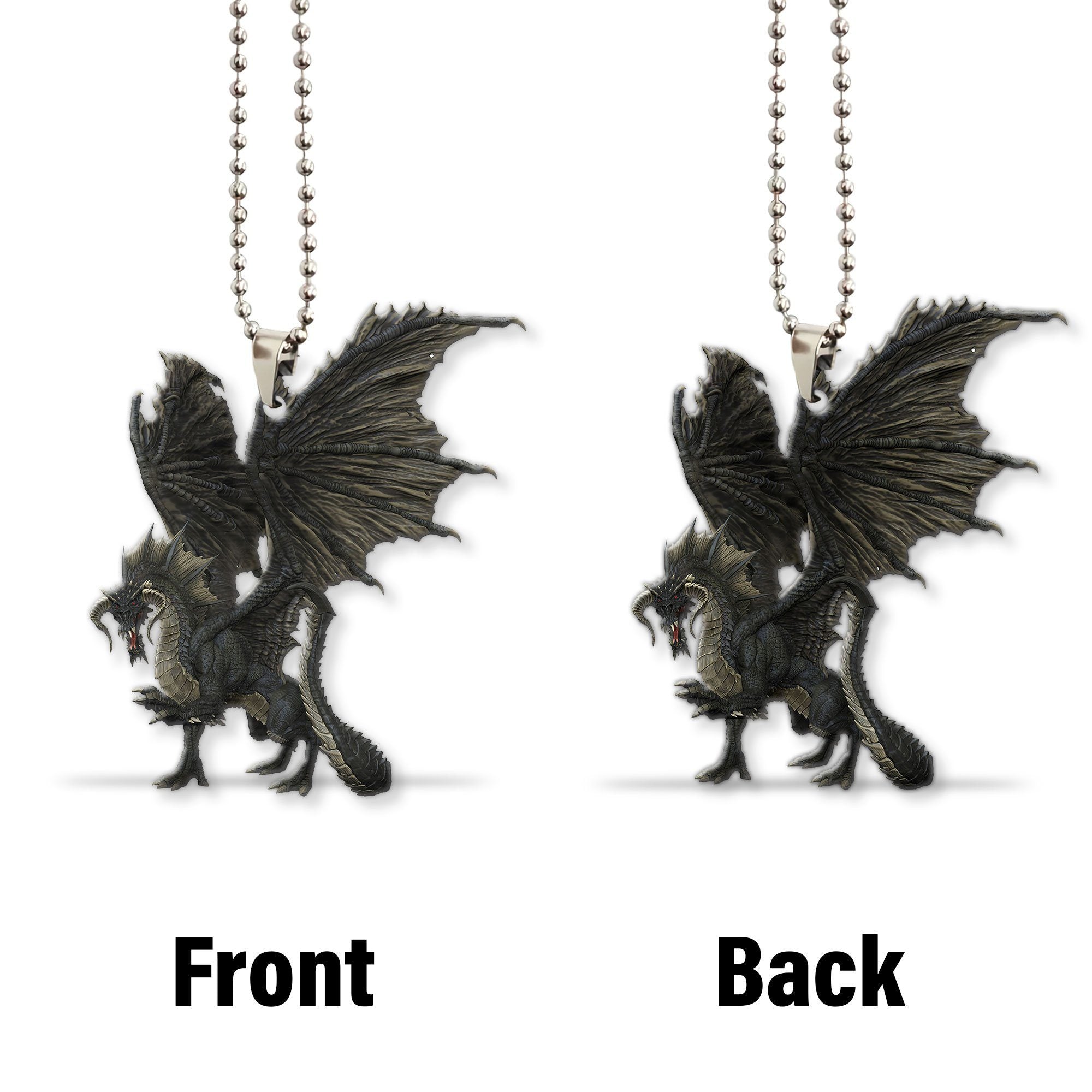 Gearhumans 3D Ancient Black Dragon Custom Car Hanging GW22068 Car Hanging