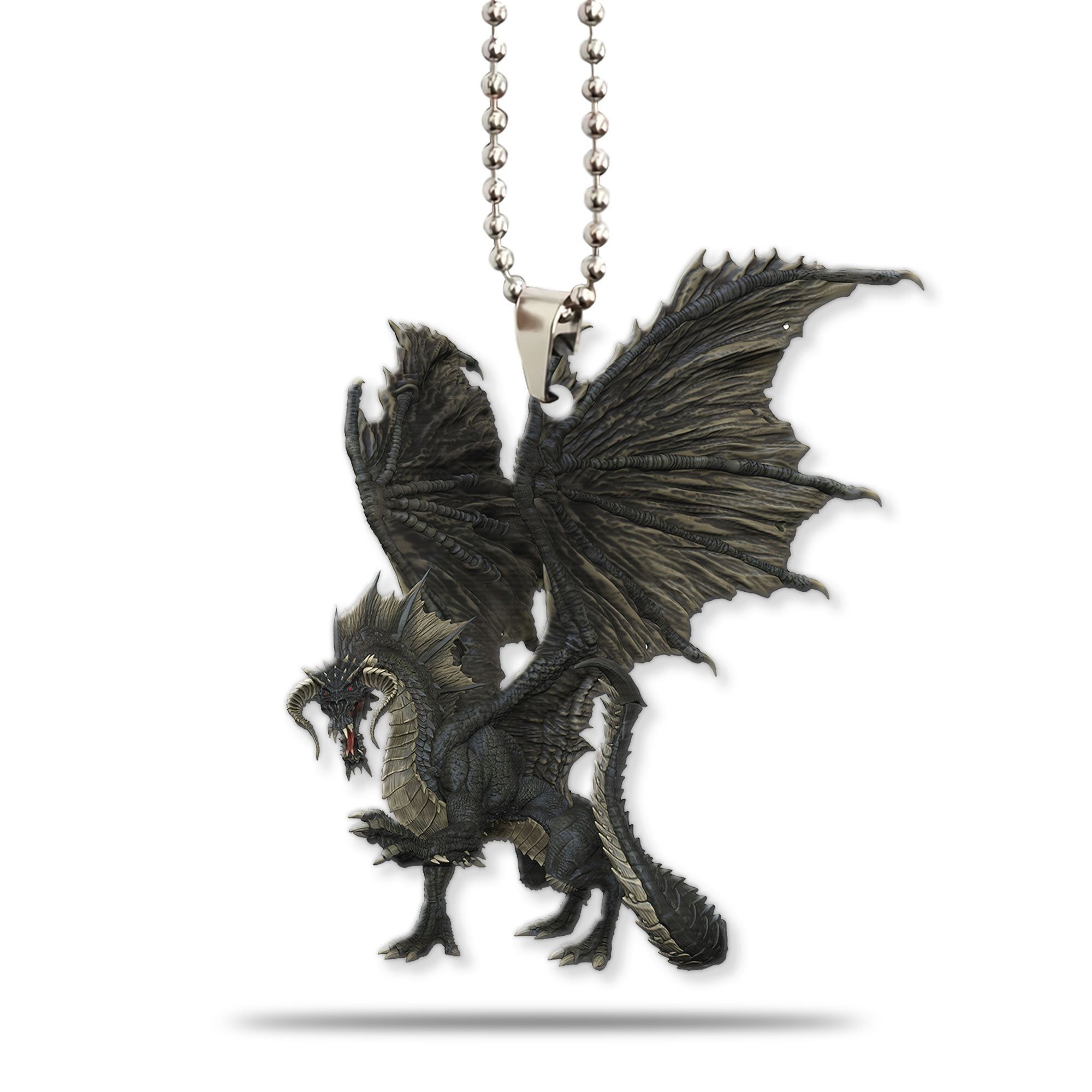 Gearhumans 3D Ancient Black Dragon Custom Car Hanging GW22068 Car Hanging Car Hanging/1 Pack