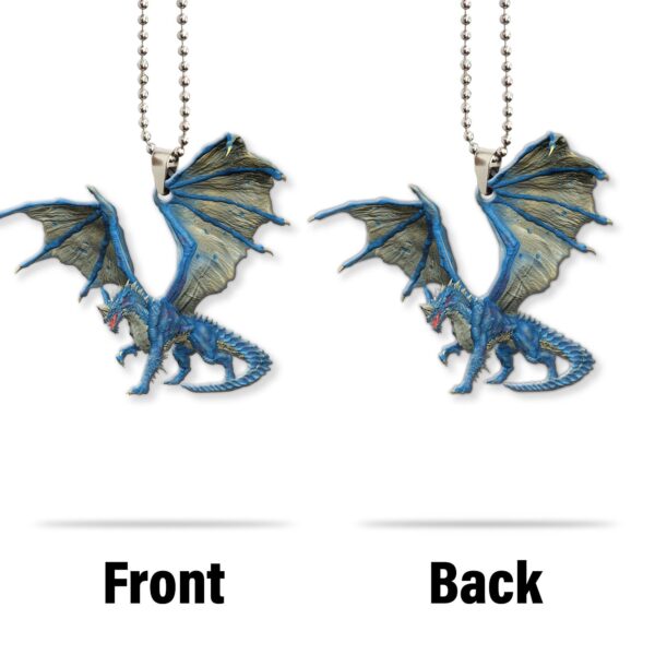 Gearhumans 3D Ancient Blue Dragon Custom Car Hanging GW2206215 Car Hanging