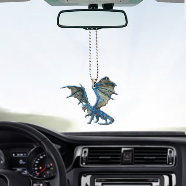 Gearhumans 3D Ancient Blue Dragon Custom Car Hanging GW2206215 Car Hanging