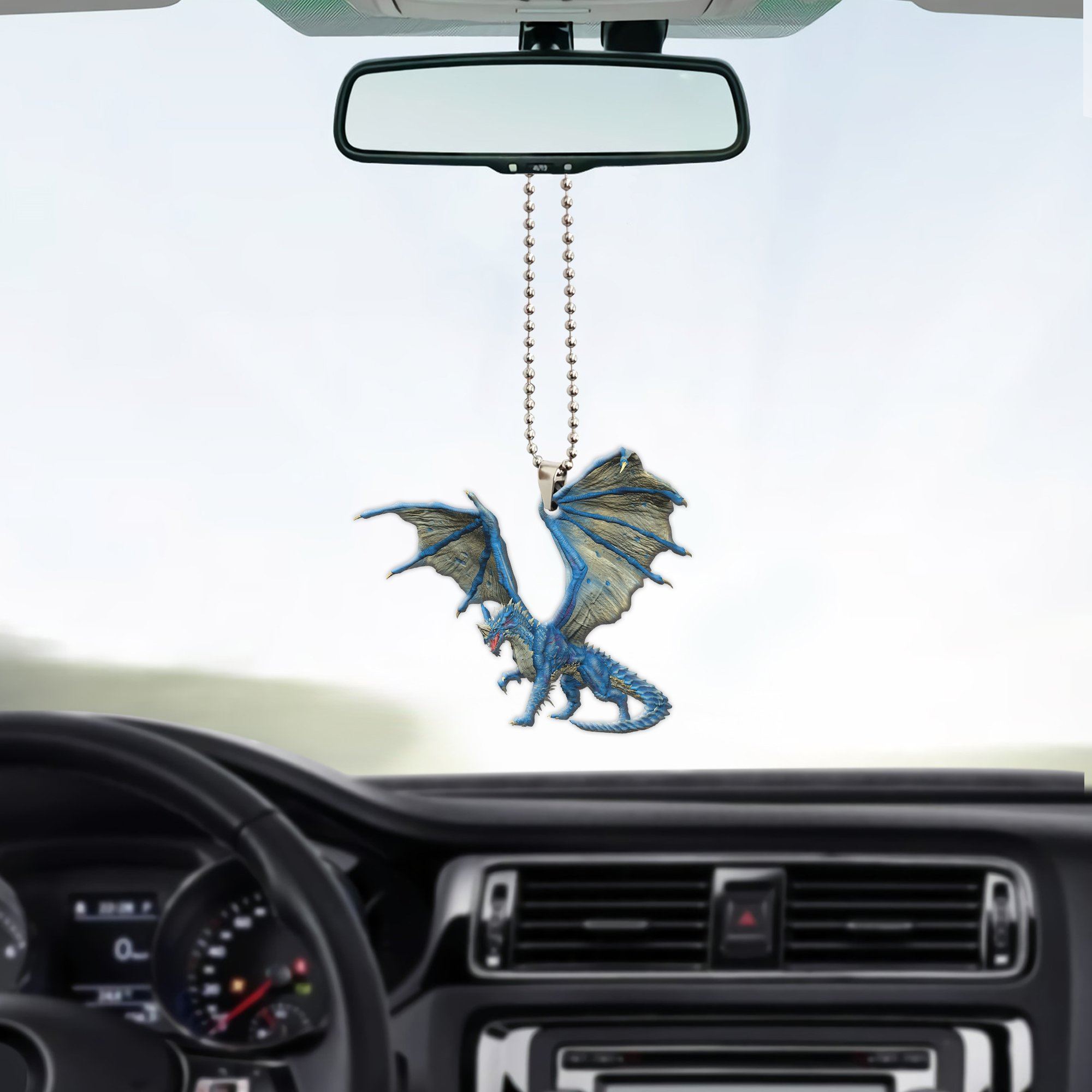Gearhumans 3D Ancient Blue Dragon Custom Car Hanging GW2206215 Car Hanging