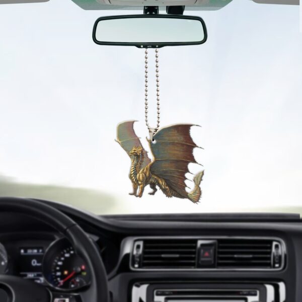 Gearhumans 3D Ancient Brass Dragon Custom Car Hanging GW22062112 Car Hanging
