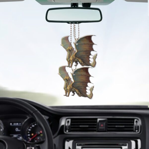 Gearhumans 3D Ancient Brass Dragon Custom Car Hanging GW22062112 Car Hanging