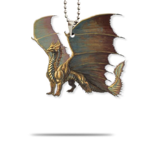 Gearhumans 3D Ancient Brass Dragon Custom Car Hanging GW22062112 Car Hanging Car Hanging/1 Pack 